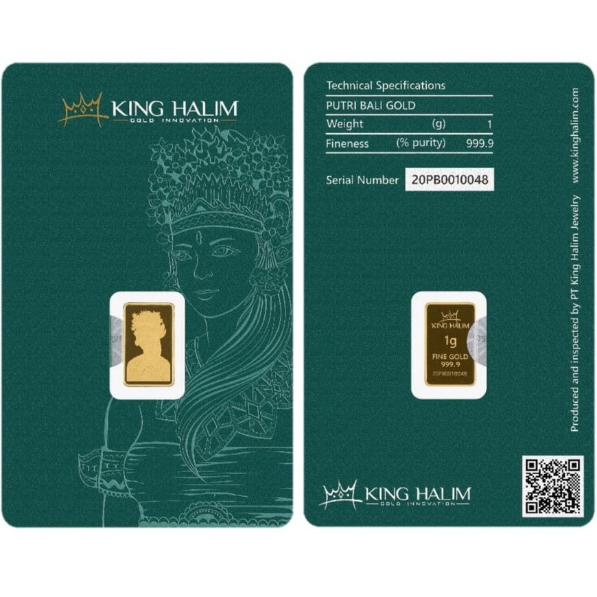 Logam Mulia King Halim / LM KH &quot;Putri Bali&quot; 24K 1 gram - SDW Gold -