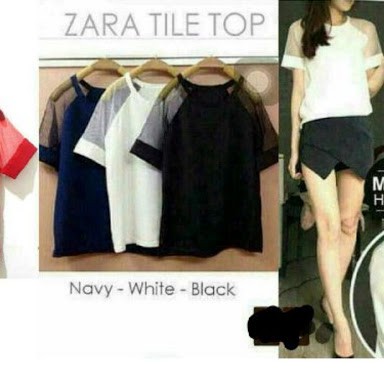 Zara tile top - PROMO CUCI GUDANG / Obral baju wanita / Atasan murah