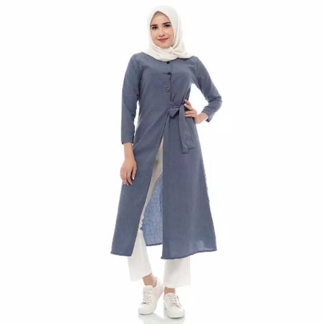 DRESS MUSLIM DENIM BLUE