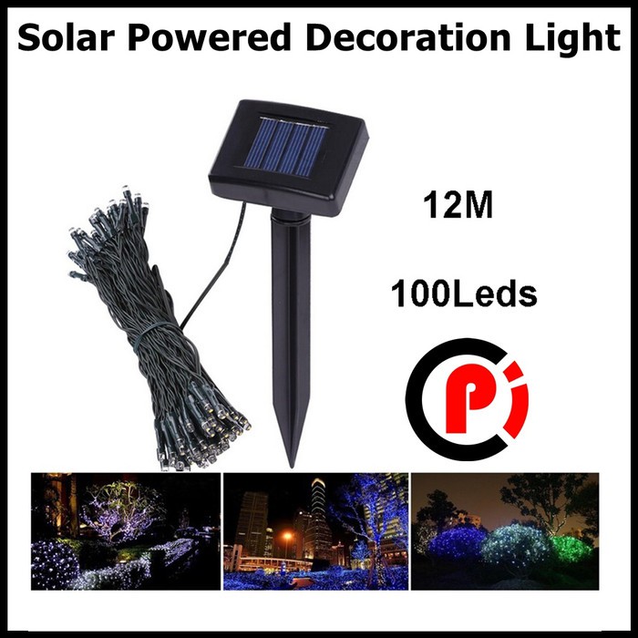 TaffLED Solar Powered Decoration Light 100 LED Lampu Hias Taman 12 Mtr