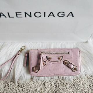 Viz id Dompet balenciaga metallic edge long zipper 