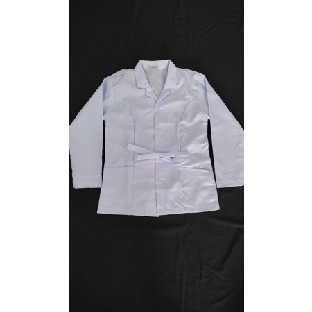 BAJU GERSPER PANJANG SMP/SMA PUTIH PRAMUKA COKLAT SUSU COKLAT TUA  [ ECER & GROSIR ]