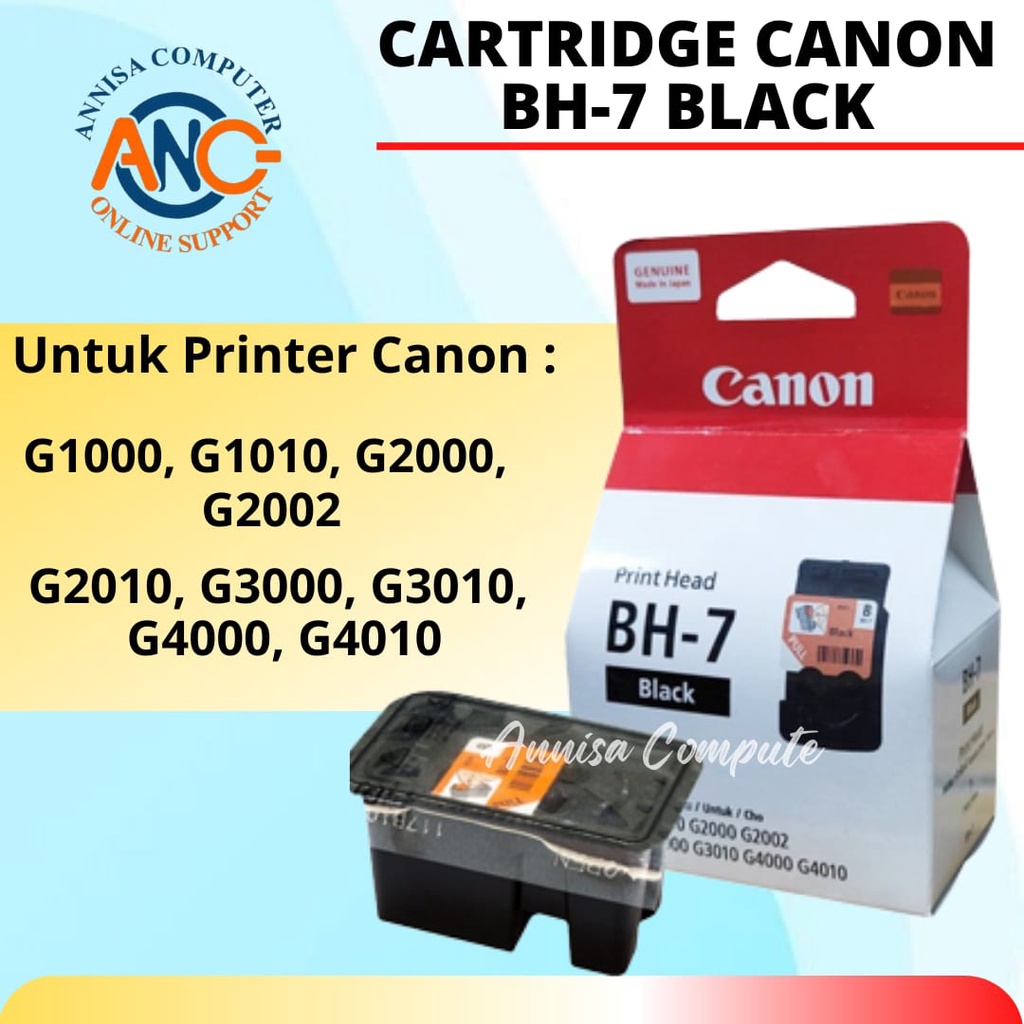 HEAD CARTRIDGE CANON BH-7 / PRINTER G1010 G2010 G3010 TINTA BH7 BLACK