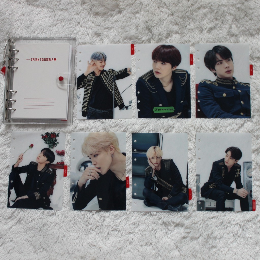 BTS Sharing Speak Yourself Japan Ring Notebook Photocard MD | Jungkook Jimin V Suga Jhope Jin RM