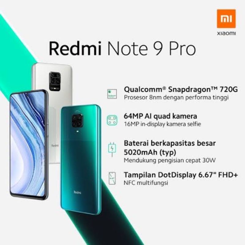 XIAOMI REDMI NOTE 9 PRO 6/64 BARU GARANSI TAM