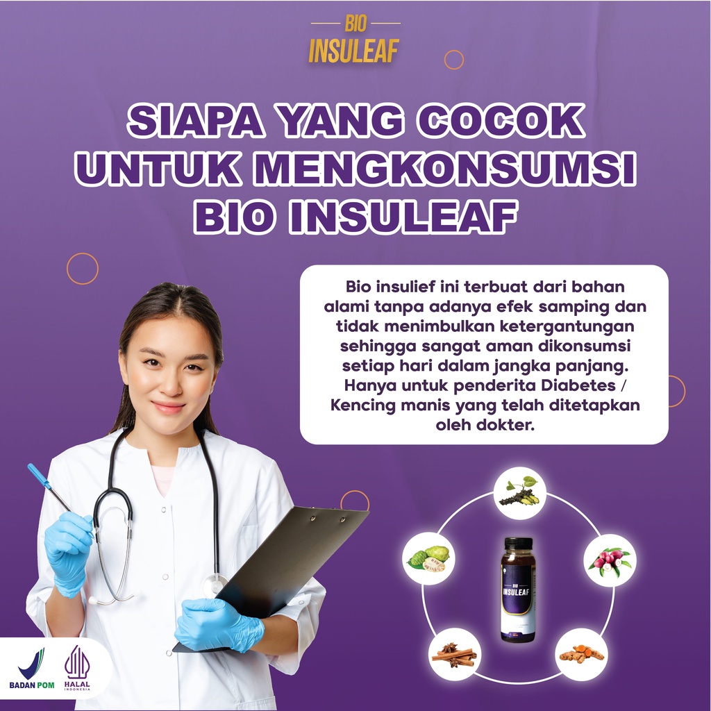 Bio Insuleaf Herbal Atasi Diabetes 2 Botol