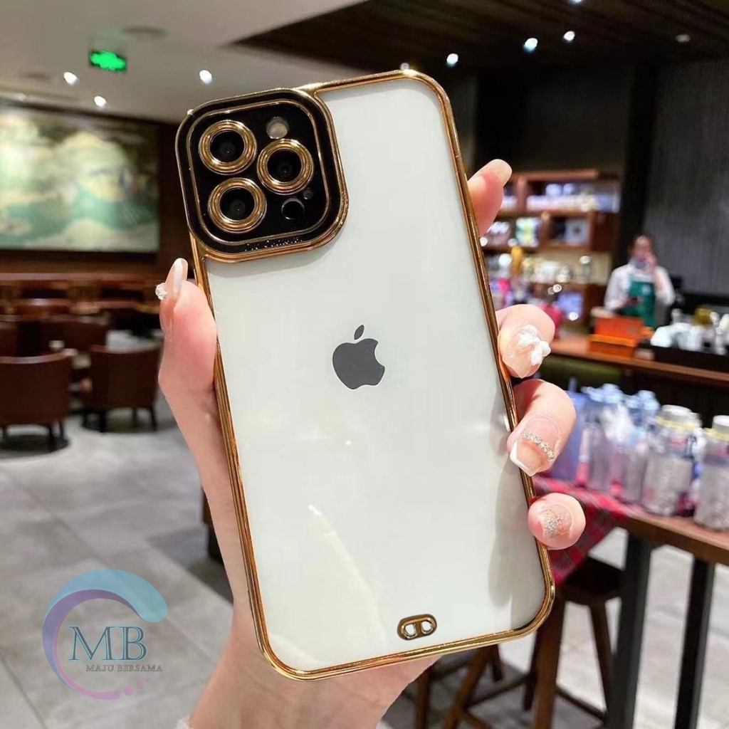 Softcase plating transparan 1phone 6 6+ xr xs x max MB3139
