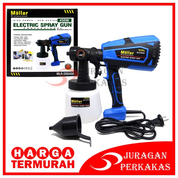 MOLLAR ESG450 ALAT SEMPROT CAT LISTRIK MESIN PAINT SPRAY GUN ELEKTRIK