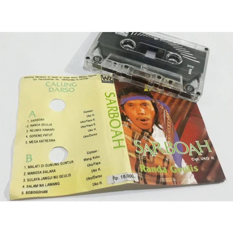 kaset pita sunda calung darso sarboah randa geulis