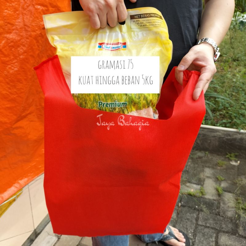 Tas Belanja Spunbond Model Kresek Bahan Tebal Gramasi 75