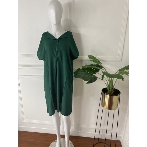 DASTER PENDEK SEBETIS RAYON MOTIF KEKINIAN VIRAL DASTER DEWASA PAKAIAN WANITA KEKINIAN LUCU-green