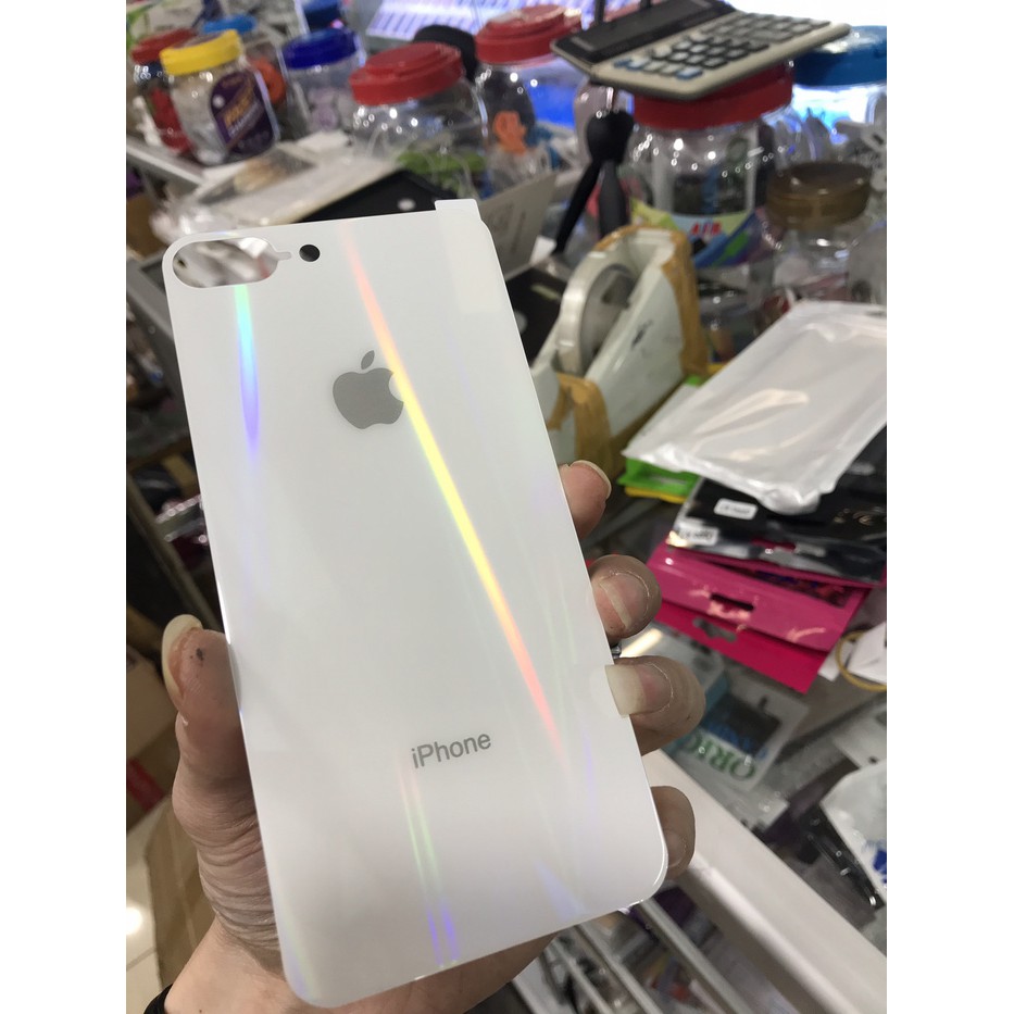 Tempered glass aurora screen protector belakang for iphone 7 plus