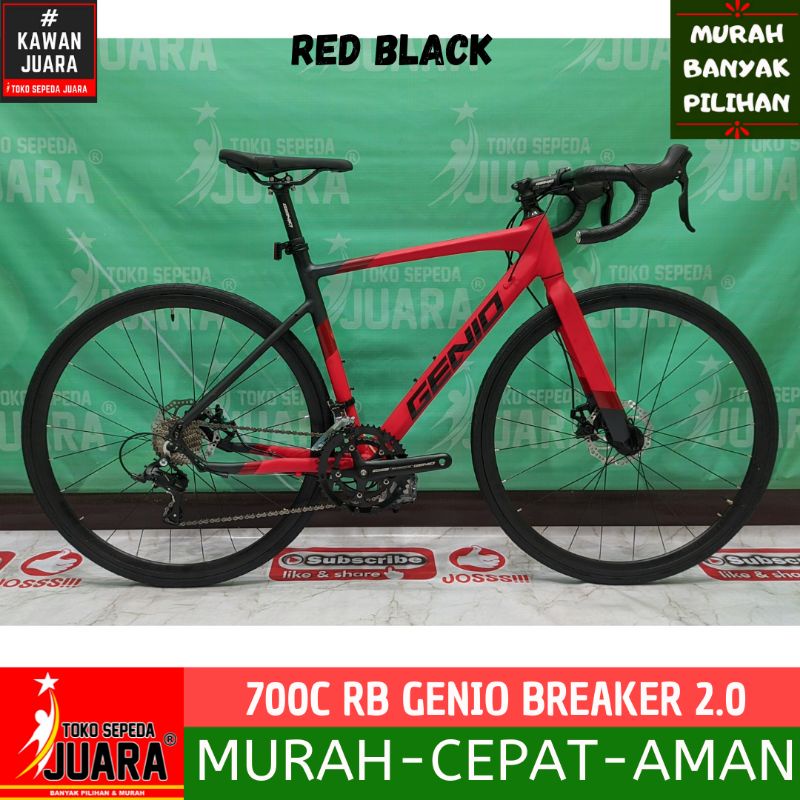 SEPEDA BALAP GENIO BREAKER ALLOY 2×9 SPEED ROADBIKE 700C