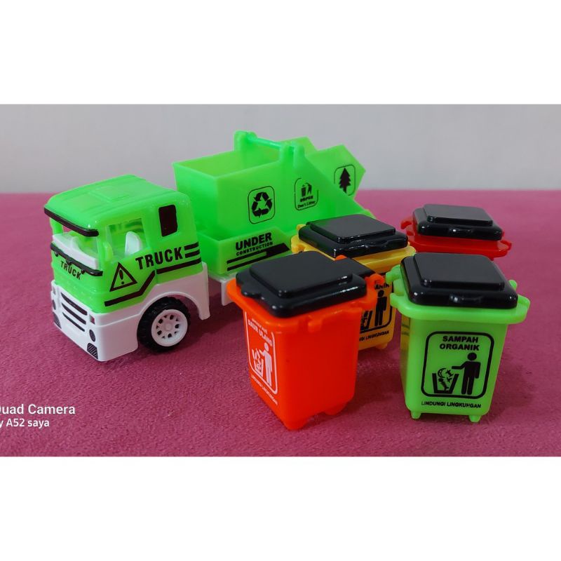 Truck Mini Garbage  MT53 Mainan Anak Truk Sampah Mini