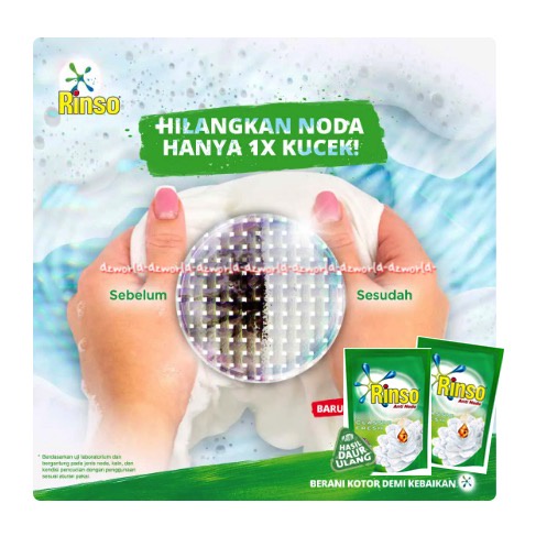 Rinso Anti Noda Classic Fresh 2kg 1x Kucek Detergen Bubuk Rinso Penghilang Noda Rinso Powder Sabun Cuci Baju Pakaian