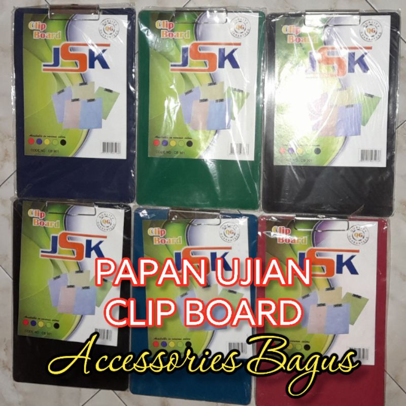 

PAPAN UJIAN PLASTIK | CLIP BOARD | JSK | QUALITY GUARRANTEED |CB 801