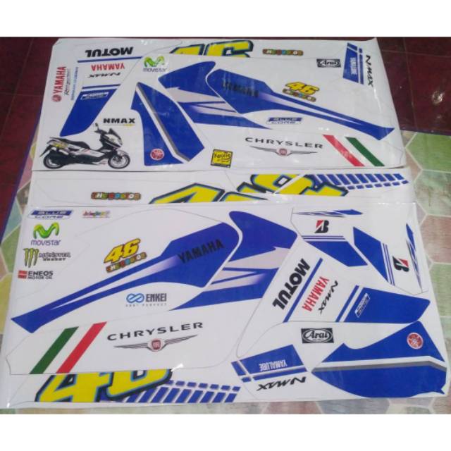 (BISA COD) Striping Stiker Decal Variasi Motor Yamaha NMAX motif MotoGP