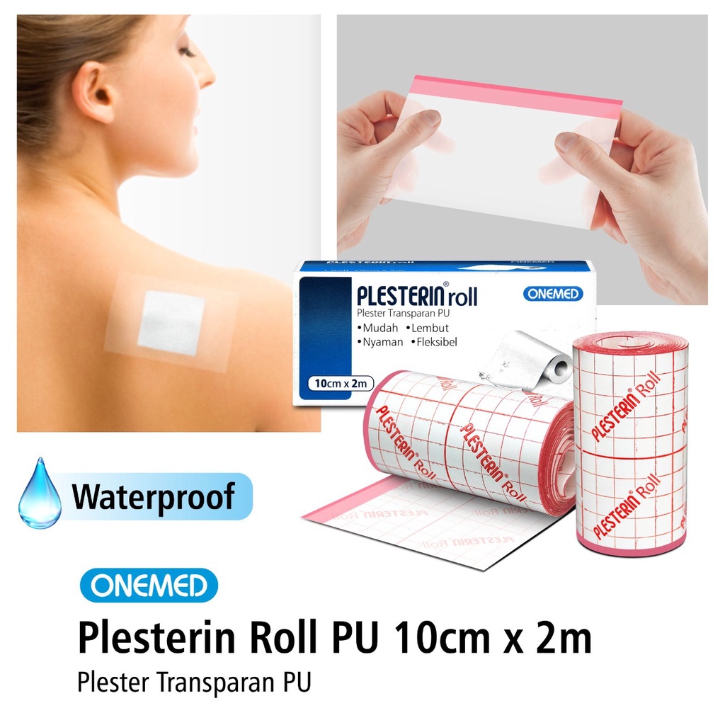 Plesterin Roll PU 10cm x 2m Plester Luka Onemed