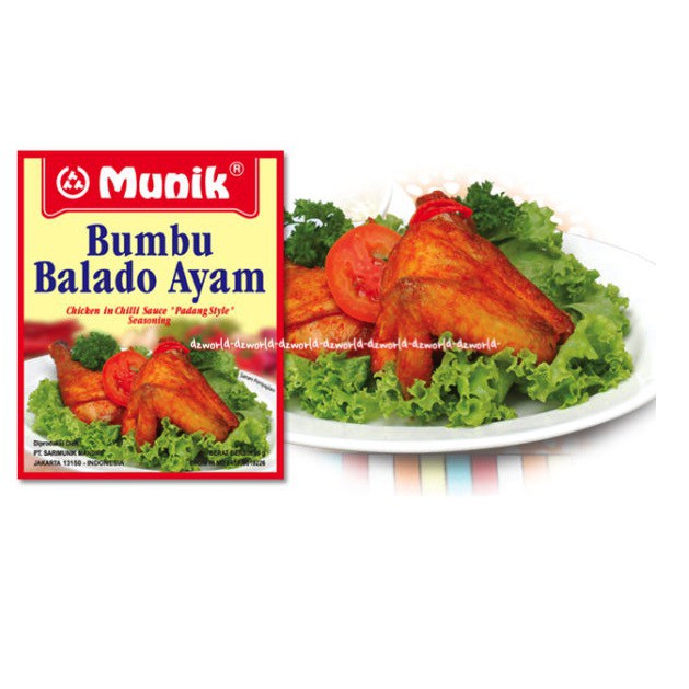 Munik Bumbu Balado Ayam Chicken In Chilli Sauce Padang 90gr Bumbu Masak Instan