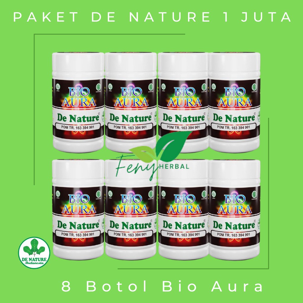 Paket Reseller | Paket Usaha Obat Herbal | Paket De Nature 1 Juta | 8 Botol Bio Aura Original