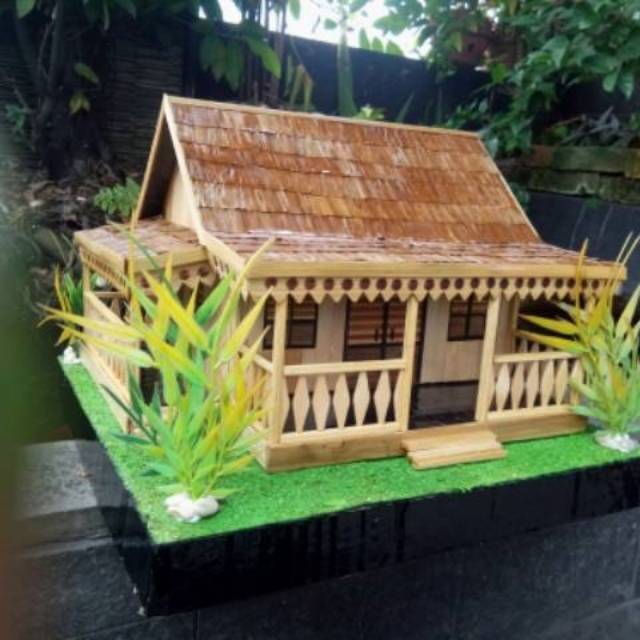 Prakarya Miniatur Rumah Adat Indonesia Dari Stik Es Krim Best Shopee Indonesia