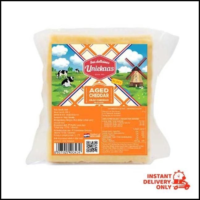 

Uniekaas Block Aged Cheddar Cheese 200Gr Harus Kurir Instant