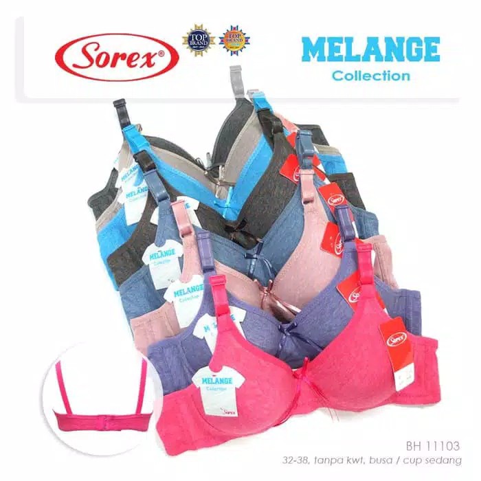 babybear Bra / BH Sorex 11103 Busa Sedang, Tanpa Kawat, Kait 2