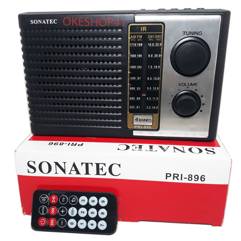 Radio Sonatec PRI-896 USB SD MP3 AM-FM Portable Radio