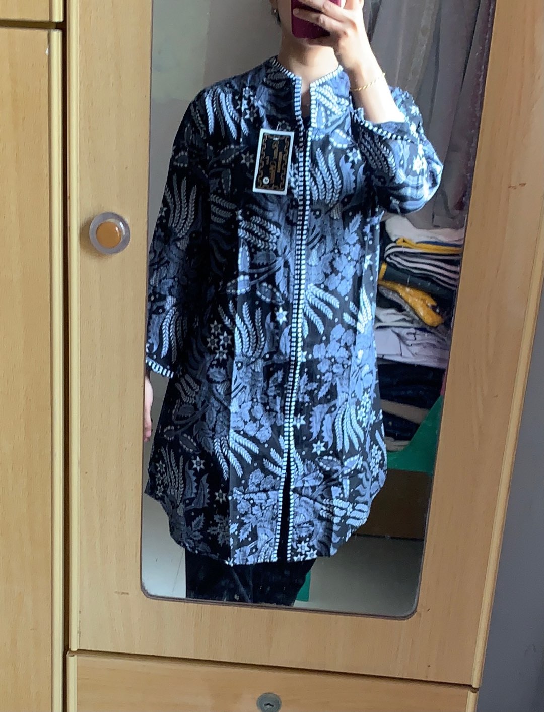 Atasan Batik Tunik Wanita Modern Batik Seragam Kerja Kantor Size M-l-xl-xxl Jumbo Traditional Butik