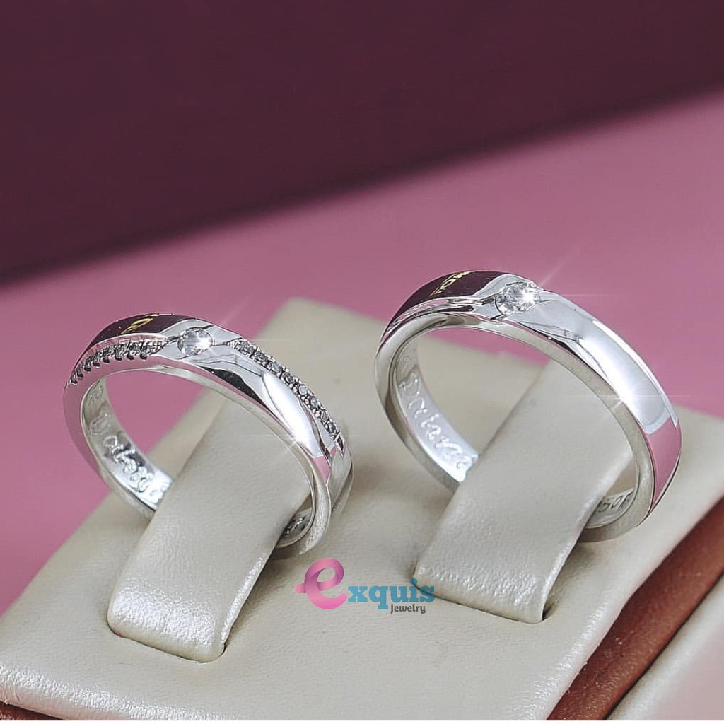Cincin Kawin Tunangan Couple Emas Putih ( Wanita ) dan Platinum ( Pria )104