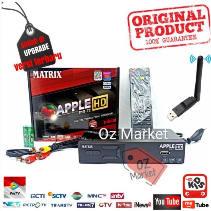Set Top Box Matrix Apple Dvbt2 Matrix Merah + Wifi Doungle + Hdmi