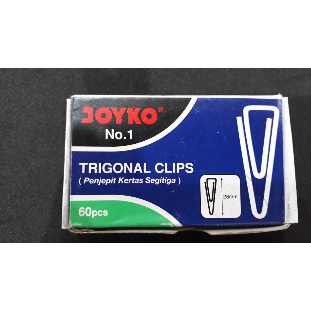 

JOYKO TRIGONAL CLIPS (PENJEPIT KERTAS SEGITIGA) ISI 60 PCS