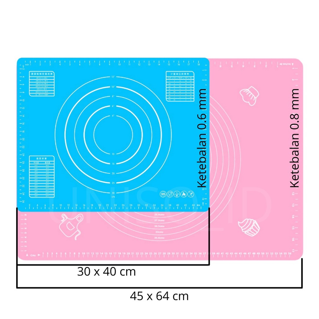 KAISSO - MAT ALAS ADONAN KUE FONDANT SILIKON NON STICK / ALAS ADONAN TEPUNG &amp; KUE SILIKON