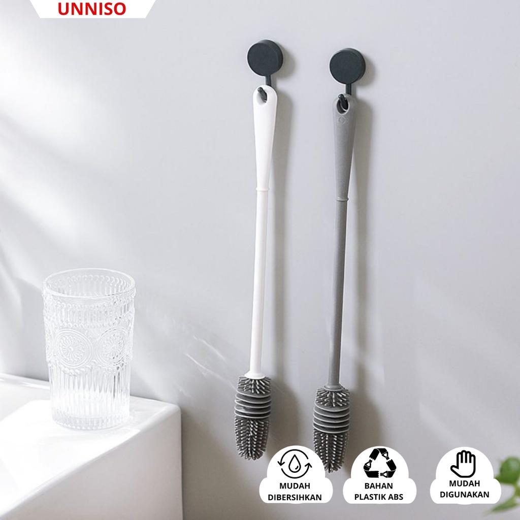 UNNISO - Sikat Silicone Long Hanlde Sikat Cangkir Tumbler SSL1