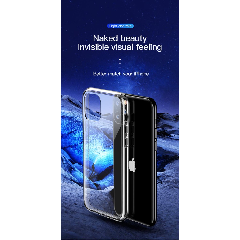 TOTU iPhone 11/11 Pro/11 Pro Max Anticrack Case Transparent Casing Anticrack Tahan Banting Bening