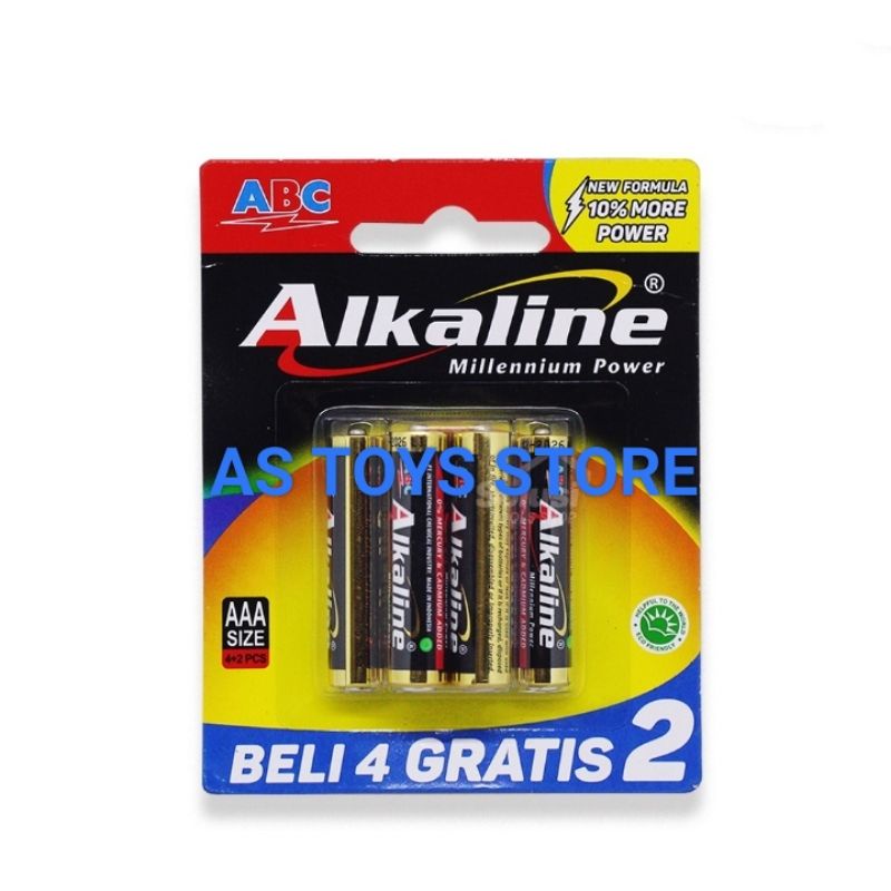 Baterai ABC Alkaline AA/AAA  ISI 4+2