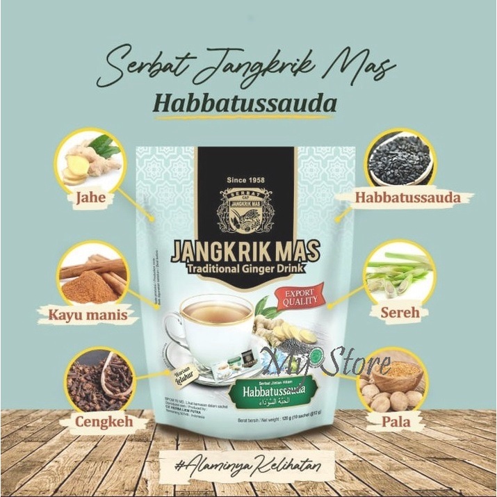 Serbat Jangkrik Mas Habbatussauda isi 10 x 12gr