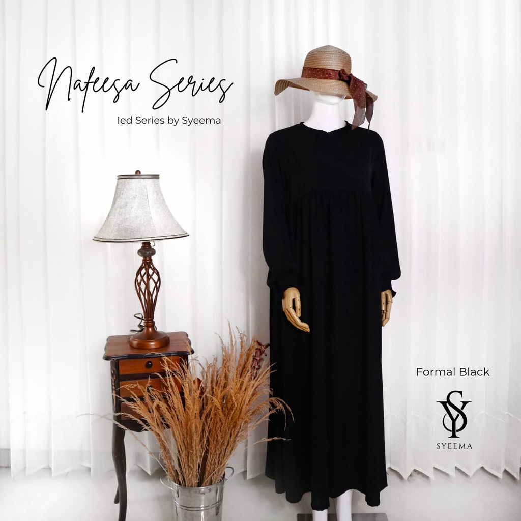 Gamis Nafeesa Series Formal Black by Syeema