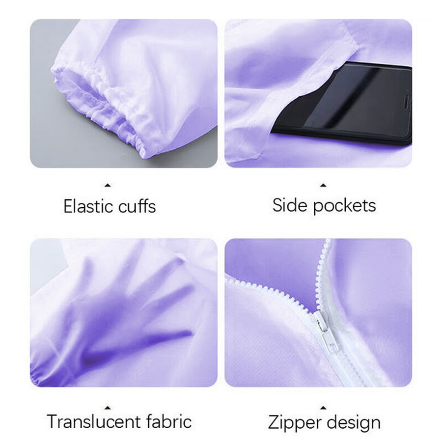 Jaket Transparan Korea Hoodie Wanita Parasut Fashion Sport-2