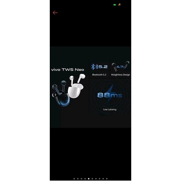 Vivo TWS Neo Earbuds - Moonlight White, Starry Blue - Bluetooth 5.2 AptX Adaptive