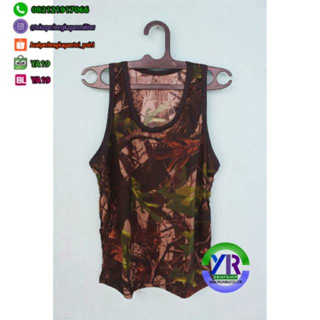 kaos singlet loreng / tanpa lengan perbakin