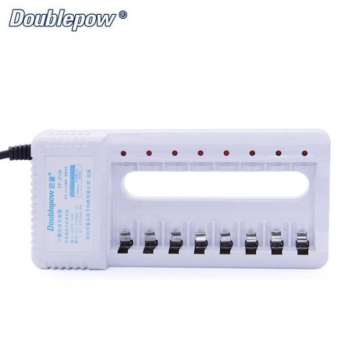 DOUBLEPOW Charger Baterai 8 slot for AA AAA Ni-MH Ni-CD - DP-B108