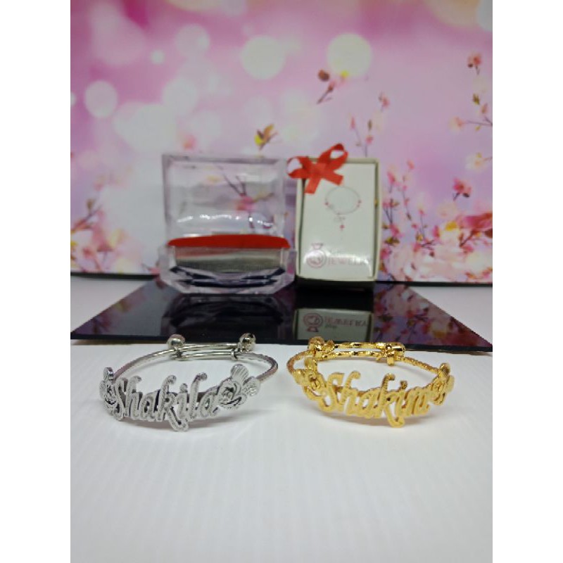 Gelang Anak Bayi Ukir Nama Gelang Lapis Emas Gelang Bayi Nama Gelang Anti Panas Gelang Monel Asli
