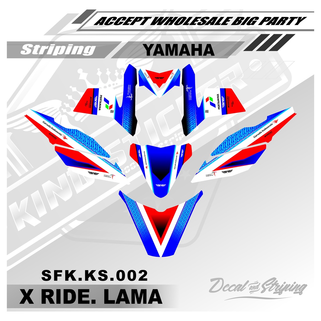 Sticker Striping Decal Full Body X-RIDE LAMA - Sticker Striping Variasi  Motor  X-RIDE LAMA KS.02