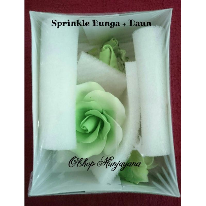 Topper/Hiasan kue tart sprinkle Bunga