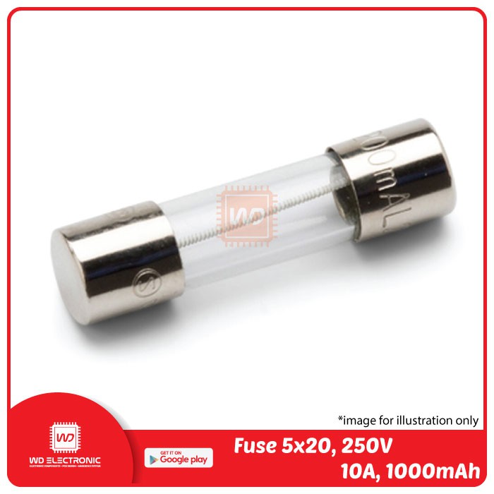 Fuse tabung 10A 1000mah fuse ceramic 250v