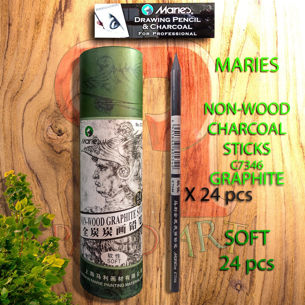 

Maries Pensil Gambar/Charcoal/Pensil Sketsa/Non Wood Charcoal