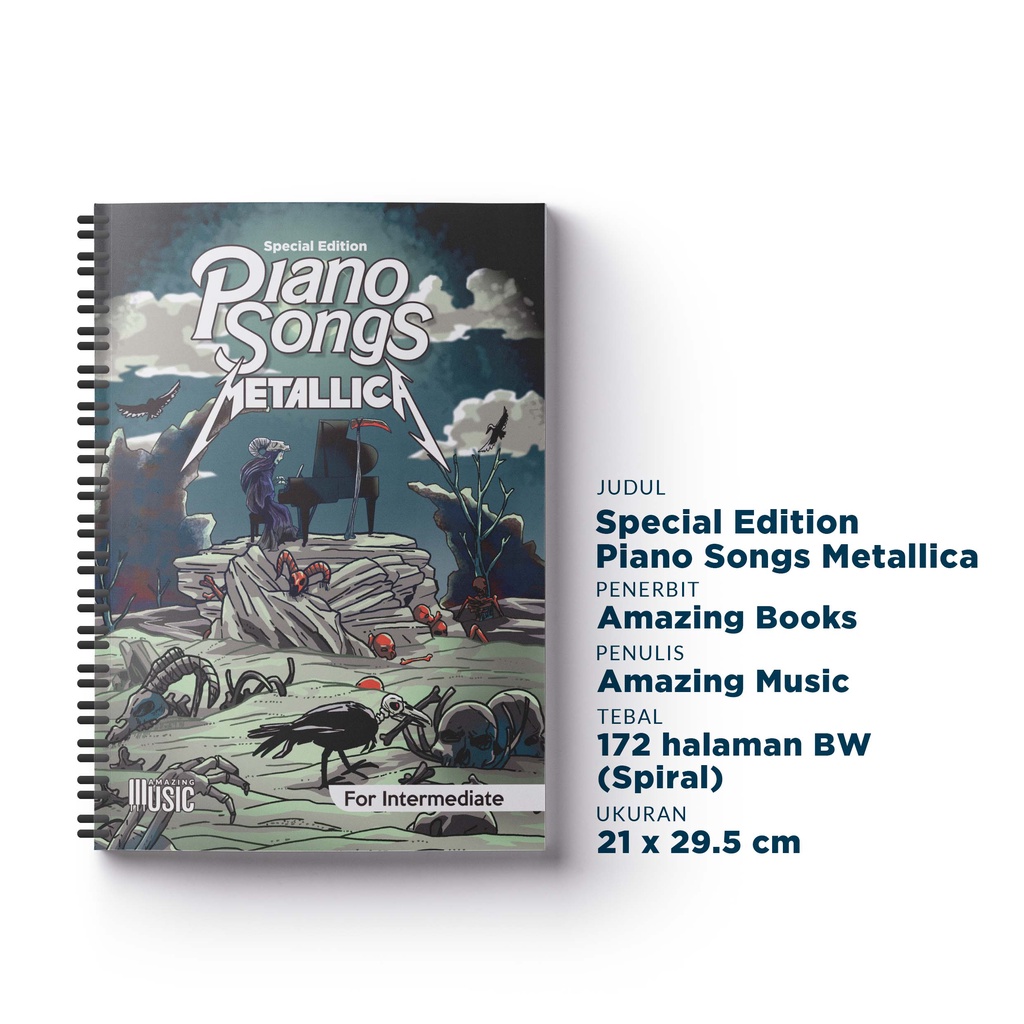 Buku Piano Klasik - Special Edition Piano Songs Metallica