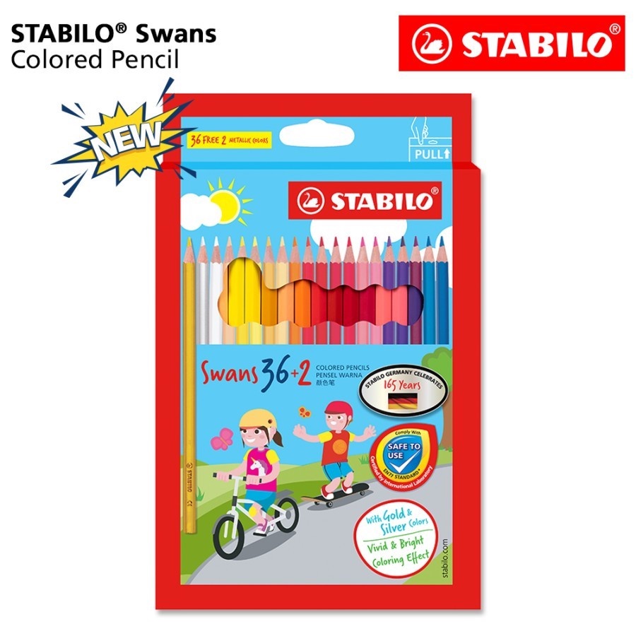 

PENSIL WARNA STABILO SWANS 36+2 WARNA 1870/38 621-325209