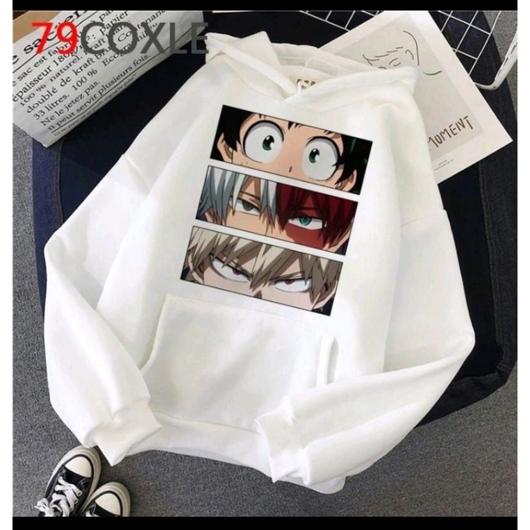 SWEATER HOODIE WANITA BOKU HERO